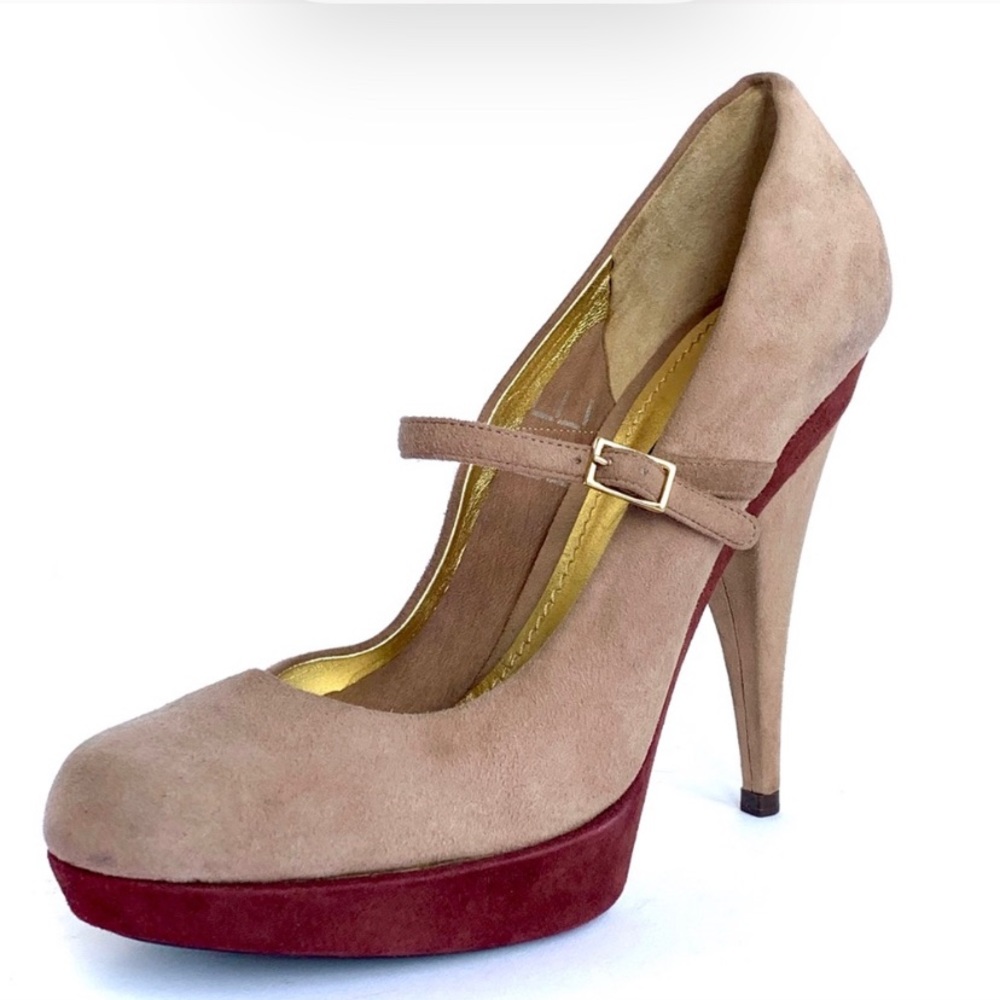 Dolce & Gabbana Suede Color Block Heels - image 1